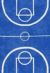 Childrens rugs - Basket (blue)