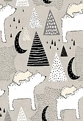 Childrens rugs - Piggyback Ride (grey)