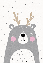 Childrens rugs - Happy Bear (white)
