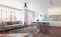 Round rug - Bohemia (blue/multi)