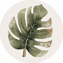 Round rug - Falling Leaves (grön)