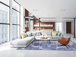 Wilton rug - Badem (blue)