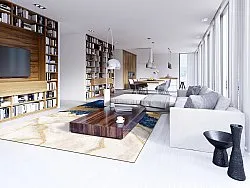 Wilton rug - Padova (blue/white/gold)
