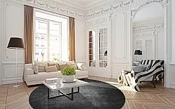 Round rug - Serifos (dark grey)