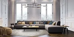 Round rug - Riano (grey)