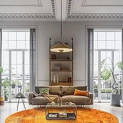 Round rug - Cesano (orange)