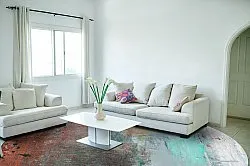 Round rug - Andali (grey/red/multi)