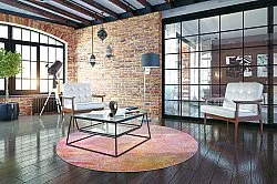 Round rug - Cicoria (pink/purple)