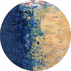 Round rug - Sindia (beige/blue)