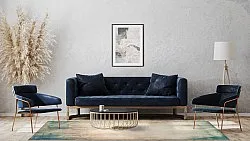 Wilton rug - Giave (beige/blue)