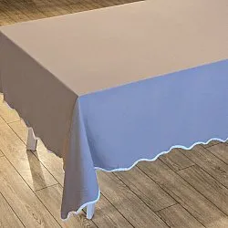 Cotton tablecloth - Yrsa (dark beige)