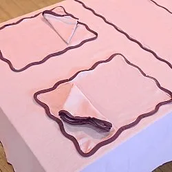 Cotton tablecloth - Yrsa (pink)