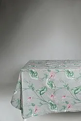 Cotton tablecloth - Adella (green/purple)