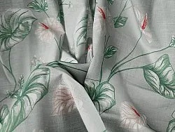 Cotton tablecloth - Adella (green/purple)