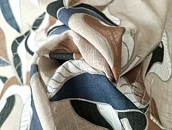 Cotton tablecloth - Amalie (grey/blue)
