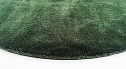 Round rug - Recycled PET with viscose look (green)