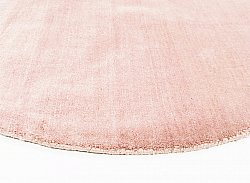 Round rug - Recycled PET with viscose look (pink)