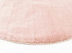 Round rug - Recycled PET with viscose look (pink)