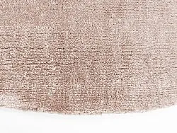 Round rug - Recycled PET with viscose look (light brown)
