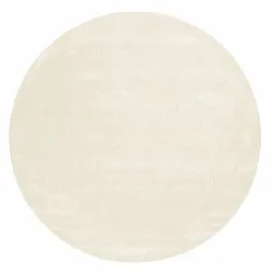 Round rug - Recycled PET with viscose look (offwhite)