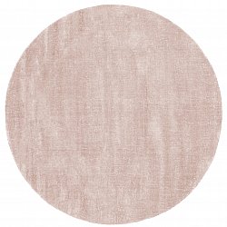 Round rug - Recycled PET with viscose look (light brown)