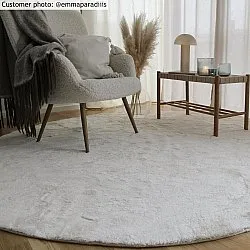 Round rugs - Aranga Super Soft Fur (white)