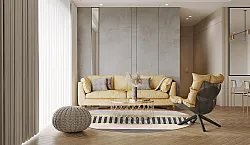 Round rug - Esme (orange/multi)