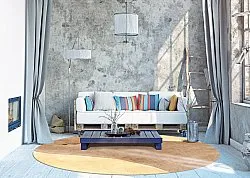 Round rug - Nisa (brown/beige)