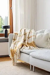 Throws - Plaid in wool mix - Rachel (yellow)