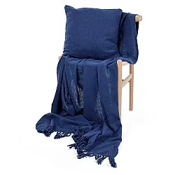 Throws - Veya cotton throw (navy)