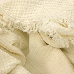 Throws - Muslin throw - Dorena (cream)