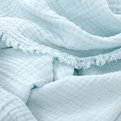 Throws - Muslin throw - Dorena (light blue)