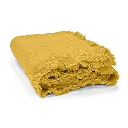 Throws - Muslin throw - Dorena (mustard)