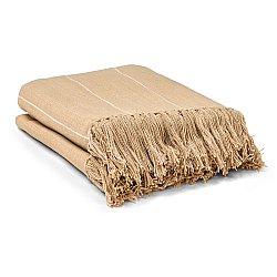 Throws - Cotton throw - Martina Stripe (beige/white)
