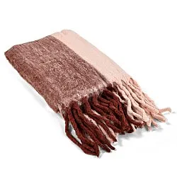 Throws - Plaid in wool mix - Carol (pink)