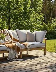 Throws - Plaid in wool mix - Carrie (yellow)