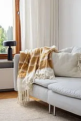 Throws - Plaid in wool mix - Charlotte (yellow)