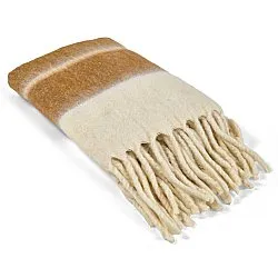 Throws - Plaid in wool mix - Charlotte (yellow)