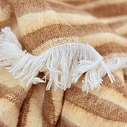 Throws - Wool blend throw - Melody (brown/beige)