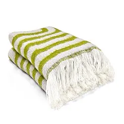Throws - Wool blend throw - Melody (green/purple)