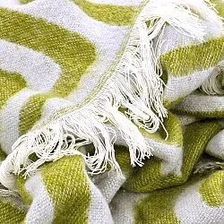 Throws - Wool blend throw - Melody (green/purple)