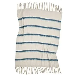 Throws - Plaid in wool mix - Miranda (blue)