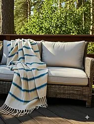 Throws - Plaid in wool mix - Miranda (blue)