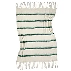 Throws - Plaid in wool mix - Miranda (green)