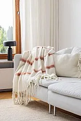 Throws - Plaid in wool mix - Miranda (pink)