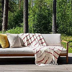 Throws - Plaid in wool mix - Miranda (pink)