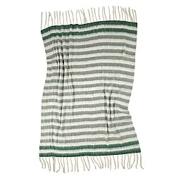 Throws - Plaid in wool mix - Monica (green)