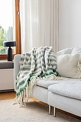 Throws - Plaid in wool mix - Monica (green)