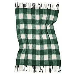 Throws - Plaid in wool mix - Phoebe (green)