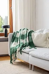 Throws - Plaid in wool mix - Phoebe (green)